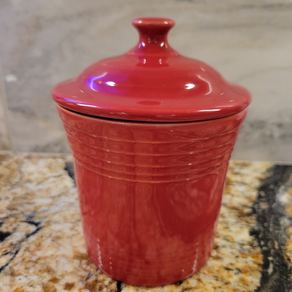 Fiesta 13 OZ Mini Canister 5 5/8 Inch Jam Jar SCARLET